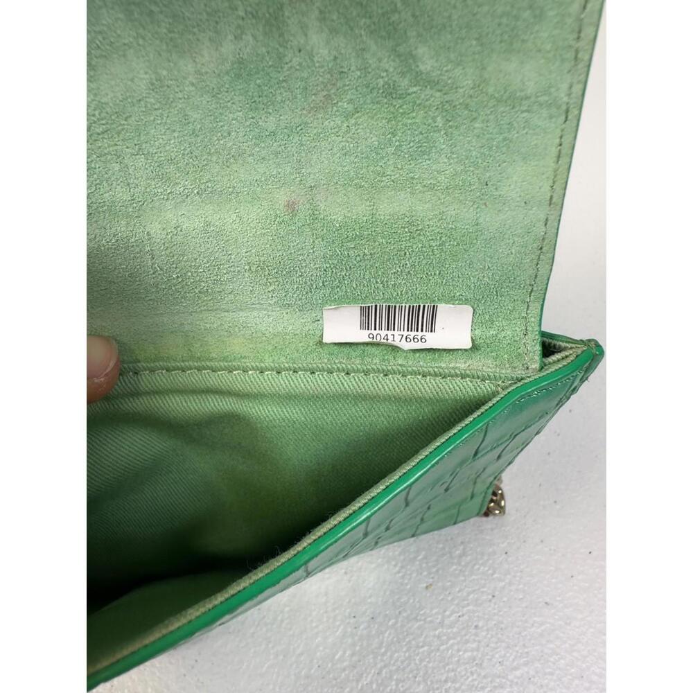Sandro Green Croc YZA Bag with Peeling Leather and Stains - Picture 9 of 9